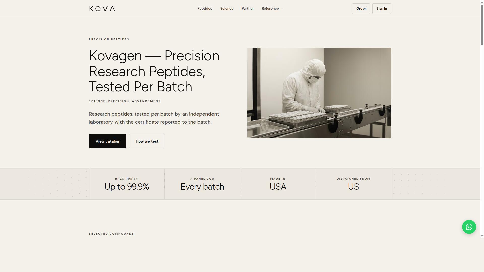 Kovagen website