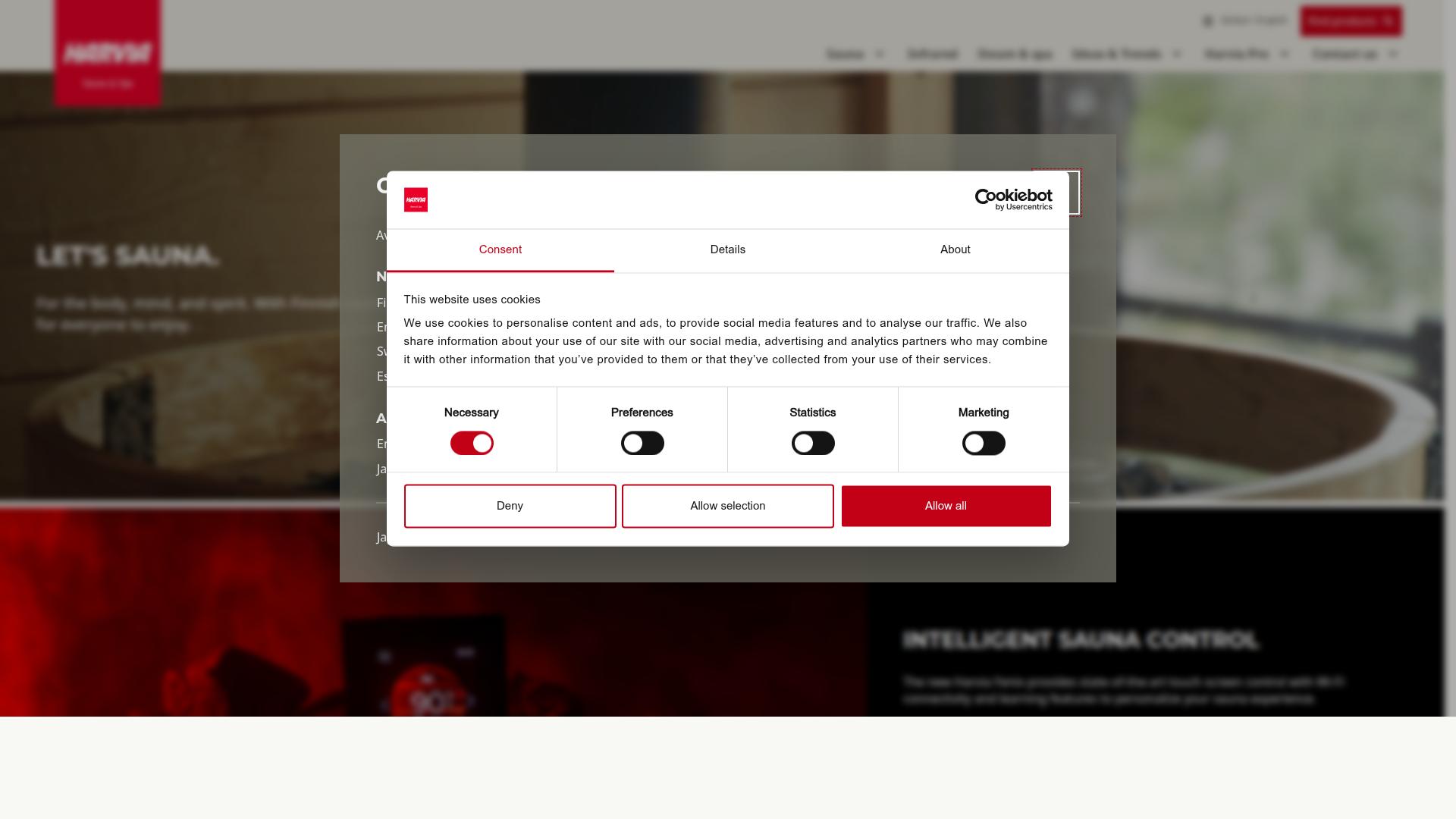 Harvia website