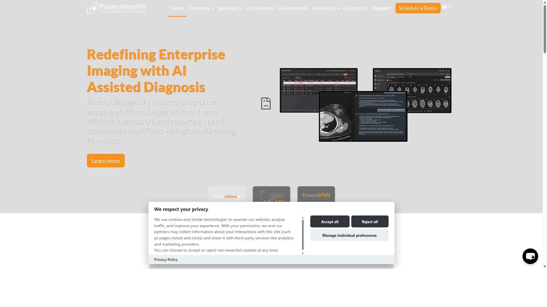 PaxeraUltima website