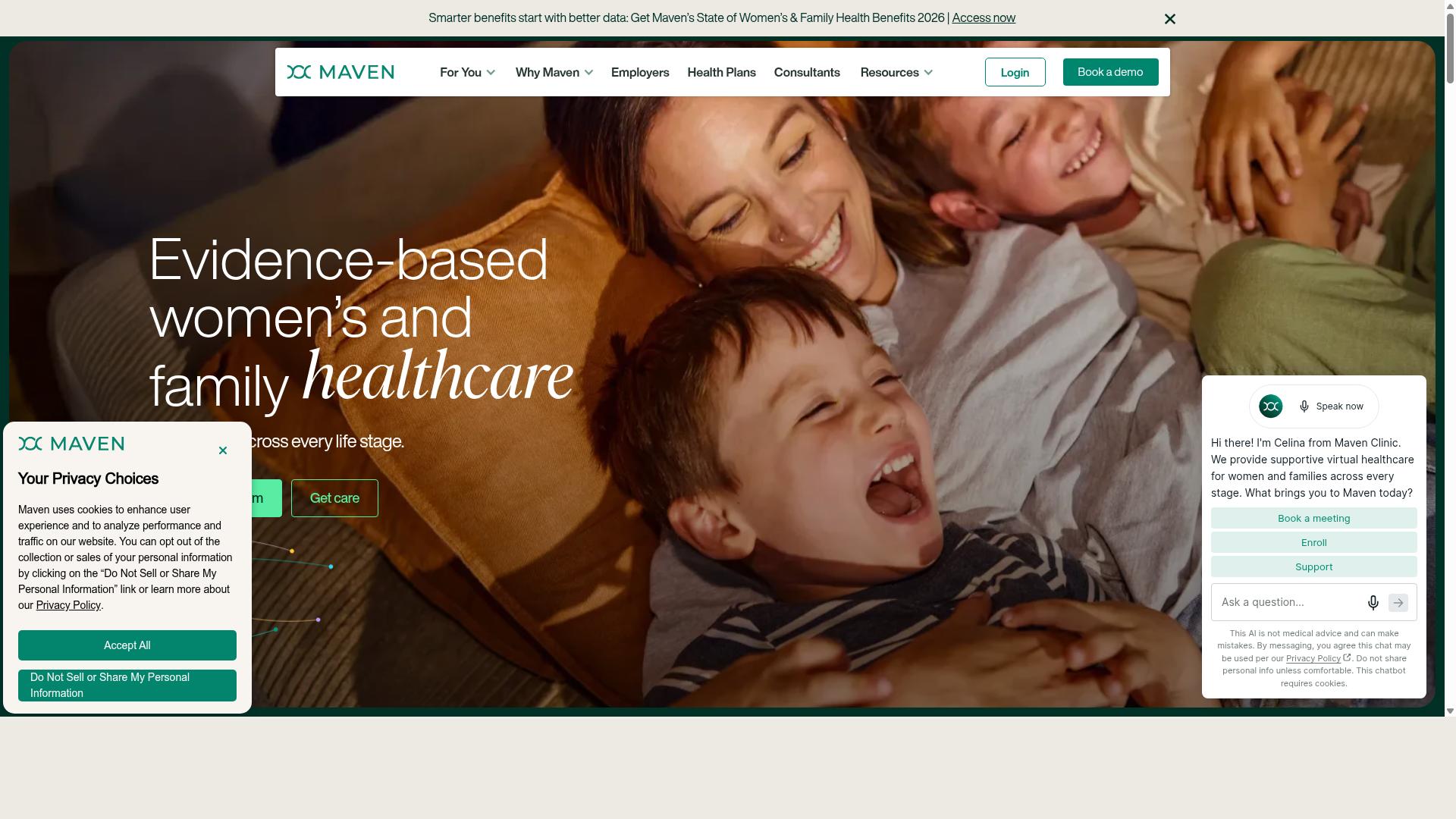 Maven Clinic website